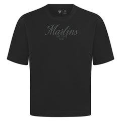 Miami Marlins Levelwear Ethereal Oversized Luxe Signature Knit T-Shirt - MLB