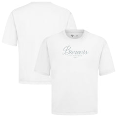 Milwaukee Brewers Levelwear Ethereal Oversized Luxe Signature Knit T-Shirt - MLB
