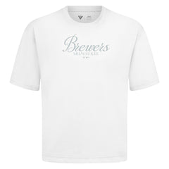 Milwaukee Brewers Levelwear Ethereal Oversized Luxe Signature Knit T-Shirt - MLB