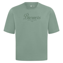 Milwaukee Brewers Levelwear Ethereal Oversized Luxe Signature Knit T-Shirt - MLB