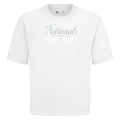 Washington Nationals Levelwear Ethereal Oversized Luxe Signature Knit T-Shirt - MLB