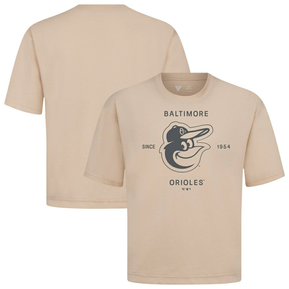 Baltimore Orioles Levelwear Crossway Oversized Luxe Signature Knit T-Shirt - MLB