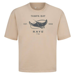 Tampa Bay Rays Levelwear Crossway Oversized Luxe Signature Knit T-Shirt - MLB