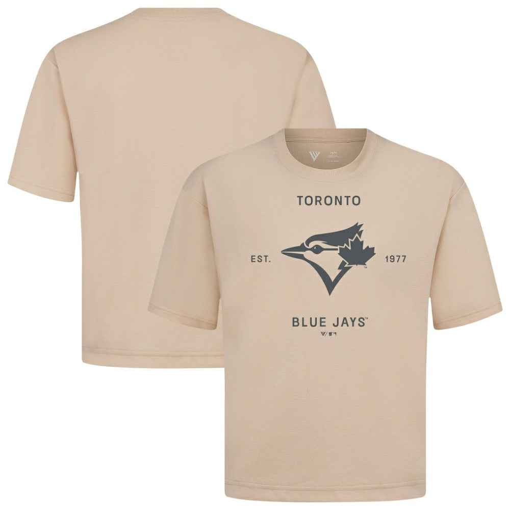 Toronto Blue Jays Levelwear Crossway Oversized Luxe Signature Knit T-Shirt - MLB
