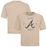 Atlanta Braves Levelwear Crossway Oversized Luxe Signature Knit T-Shirt - MLB