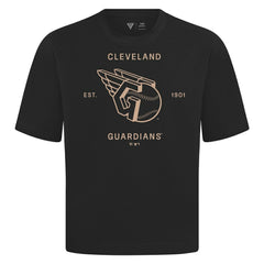 Cleveland Guardians Levelwear Crossway Oversized Luxe Signature Knit T-Shirt - MLB