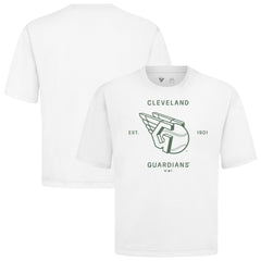 Cleveland Guardians Levelwear Crossway Oversized Luxe Signature Knit T-Shirt - MLB
