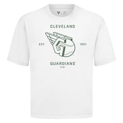 Cleveland Guardians Levelwear Crossway Oversized Luxe Signature Knit T-Shirt - MLB