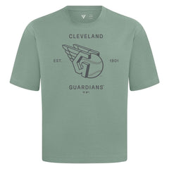 Cleveland Guardians Levelwear Crossway Oversized Luxe Signature Knit T-Shirt - MLB