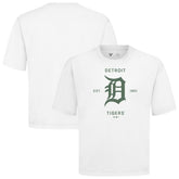 Detroit Tigers Levelwear Crossway Oversized Luxe Signature Knit T-Shirt - MLB