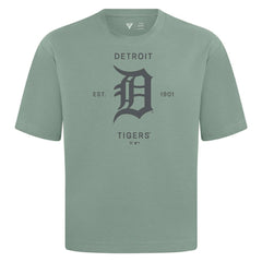 Detroit Tigers Levelwear Crossway Oversized Luxe Signature Knit T-Shirt - MLB