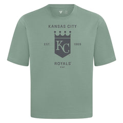 Kansas City Royals Levelwear Crossway Oversized Luxe Signature Knit T-Shirt - MLB