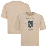 Kansas City Royals Levelwear Crossway Oversized Luxe Signature Knit T-Shirt - MLB