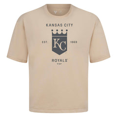 Kansas City Royals Levelwear Crossway Oversized Luxe Signature Knit T-Shirt - MLB
