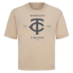 Minnesota Twins Levelwear Crossway Oversized Luxe Signature Knit T-Shirt - MLB