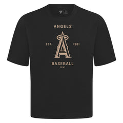 Los Angeles Angels Levelwear Crossway Oversized Luxe Signature Knit T-Shirt - MLB