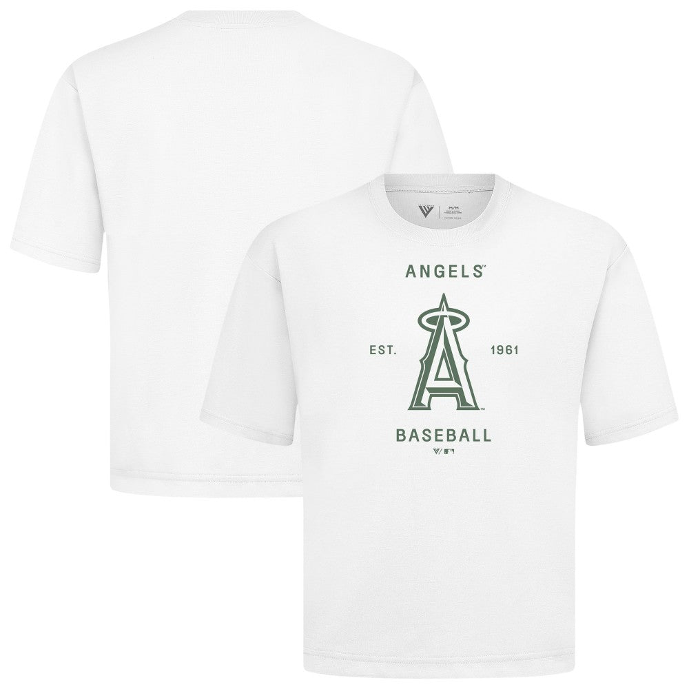 Los Angeles Angels Levelwear Crossway Oversized Luxe Signature Knit T-Shirt - MLB