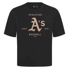 Athletics Levelwear Crossway Oversized Luxe Signature Knit T-Shirt - MLB