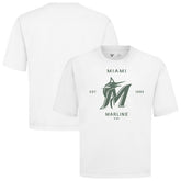 Miami Marlins Levelwear Crossway Oversized Luxe Signature Knit T-Shirt - MLB