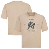 Miami Marlins Levelwear Crossway Oversized Luxe Signature Knit T-Shirt - MLB