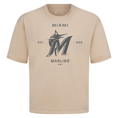 Miami Marlins Levelwear Crossway Oversized Luxe Signature Knit T-Shirt - MLB