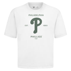 Philadelphia Phillies Levelwear Crossway Oversized Luxe Signature Knit T-Shirt - MLB