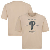 Philadelphia Phillies Levelwear Crossway Oversized Luxe Signature Knit T-Shirt - MLB