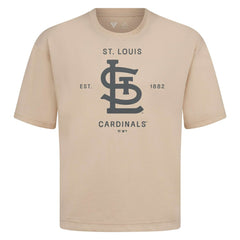 St. Louis Cardinals Levelwear Crossway Oversized Luxe Signature Knit T-Shirt - MLB