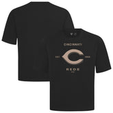 Cincinnati Reds Levelwear Crossway Oversized Luxe Signature Knit T-Shirt - MLB