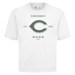 Cincinnati Reds Levelwear Crossway Oversized Luxe Signature Knit T-Shirt - MLB