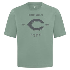 Cincinnati Reds Levelwear Crossway Oversized Luxe Signature Knit T-Shirt - MLB
