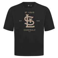 St. Louis Cardinals Levelwear Crossway Oversized Luxe Signature Knit T-Shirt - MLB