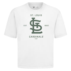 St. Louis Cardinals Levelwear Crossway Oversized Luxe Signature Knit T-Shirt - MLB