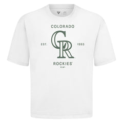 Colorado Rockies Levelwear Crossway Oversized Luxe Signature Knit T-Shirt - MLB