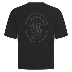 Milwaukee Brewers Levelwear Signet Oversized Luxe Signature Knit T-Shirt - MLB