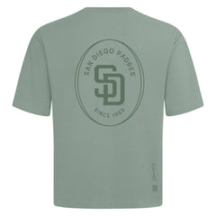 San Diego Padres Levelwear Signet Oversized Luxe Signature Knit T-Shirt - MLB