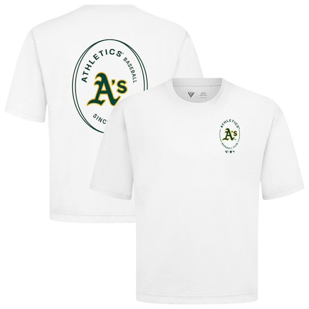 Athletics Levelwear Signet Oversized Luxe Signature Knit T-Shirt - MLB