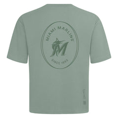 Miami Marlins Levelwear Signet Oversized Luxe Signature Knit T-Shirt - MLB