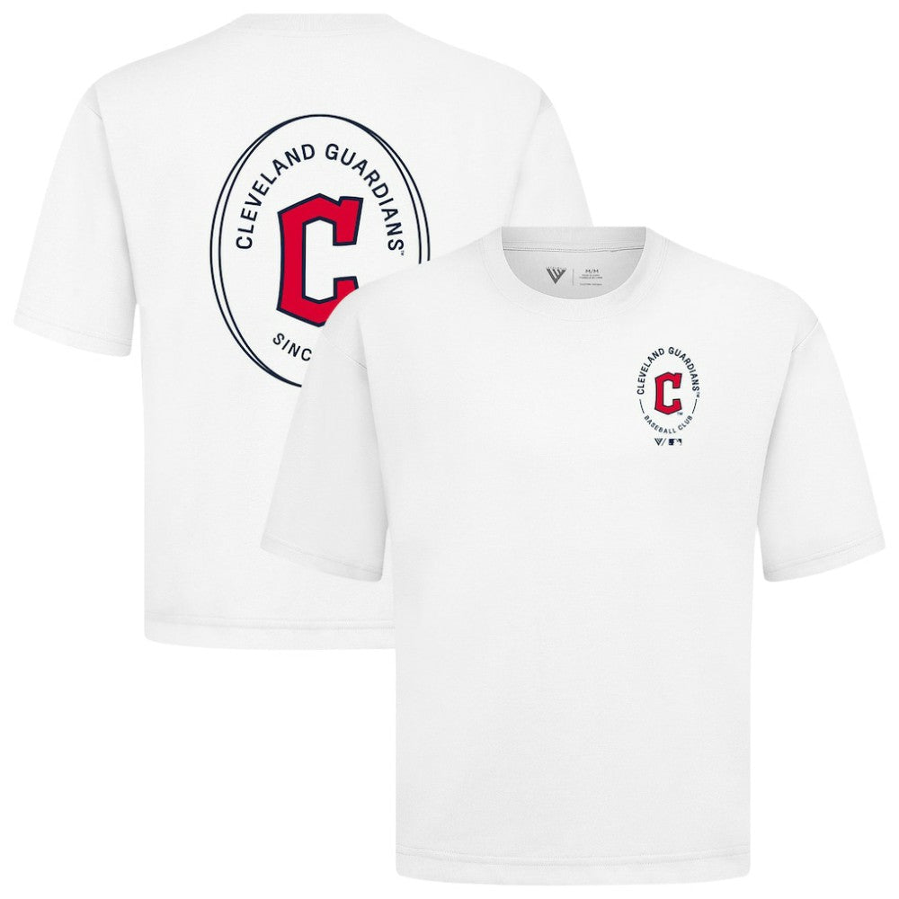 Cleveland Guardians Levelwear Signet Oversized Luxe Signature Knit T-Shirt - MLB