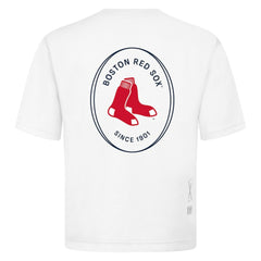Boston Red Sox Levelwear Signet Oversized Luxe Signature Knit T-Shirt - MLB