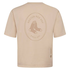 Boston Red Sox Levelwear Register Oversized Luxe Signature Knit T-Shirt - MLB