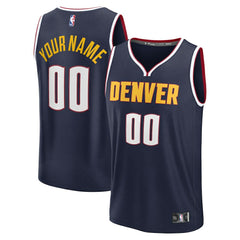 Denver Nuggets Youth Fast Break Custom Replica Jersey Navy Icon Edition - NBA