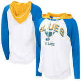 St. Louis Blues G-III 4Her by Carl Banks Women's MVP Hooded Long-Sleeve T-Shirt - White - NHL