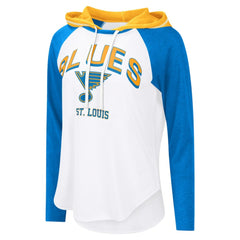 St. Louis Blues G-III 4Her by Carl Banks Women's MVP Hooded Long-Sleeve T-Shirt - White - NHL