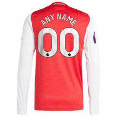 Arsenal 2025/26 Home Long Sleeve Custom Jersey Red | Adidas Sale