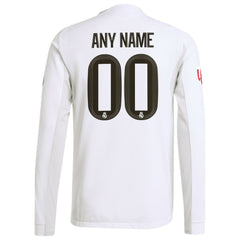 Real Madrid 2025/26 Home Long Sleeve Custom Jersey White | Adidas discount