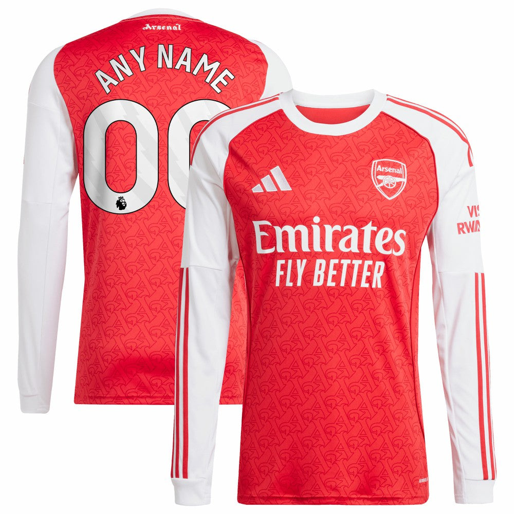 Arsenal 2025/26 Home Replica Long Sleeve Custom Jersey Red | Adidas discount