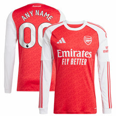 Arsenal 2025/26 Home Replica Long Sleeve Custom Jersey Red | Adidas discount