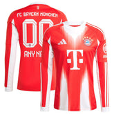 Bayern Munich 2025/26 Home Replica Long Sleeve Custom Jersey Red | Adidas Online