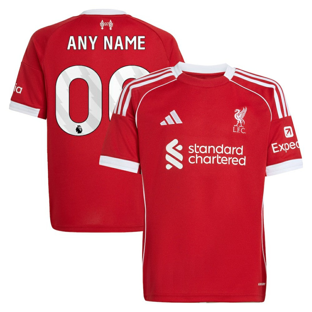 Liverpool Youth 2025/26 Home Custom Replica Jersey Red | Adidas